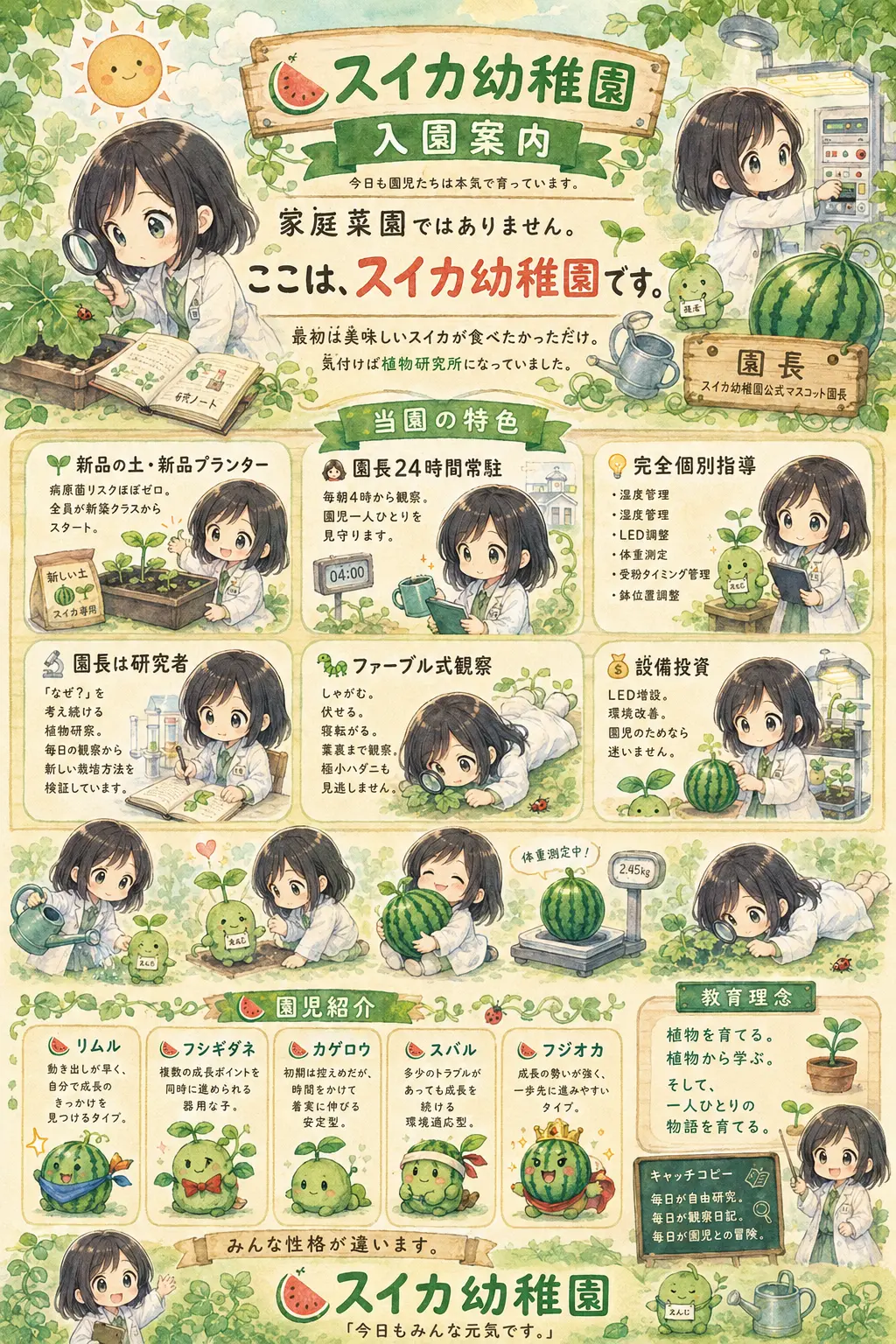 スイカ幼稚園の入園案内